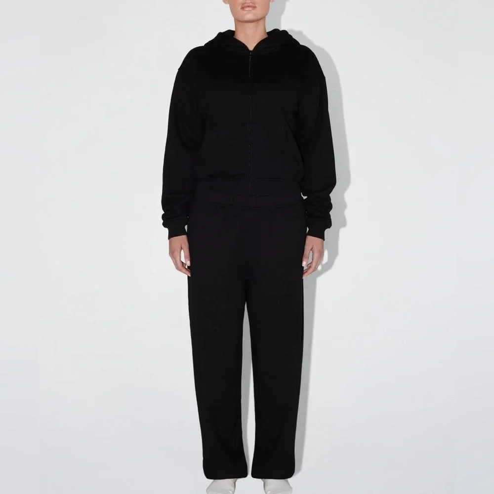 Khy fleece zip hoodie with oversized hood - Picture 3 of 8